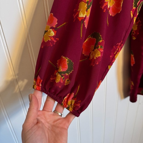 Tucker For Target Floral Button Down Blouse Women’s Size Large - Picture 6 of 12